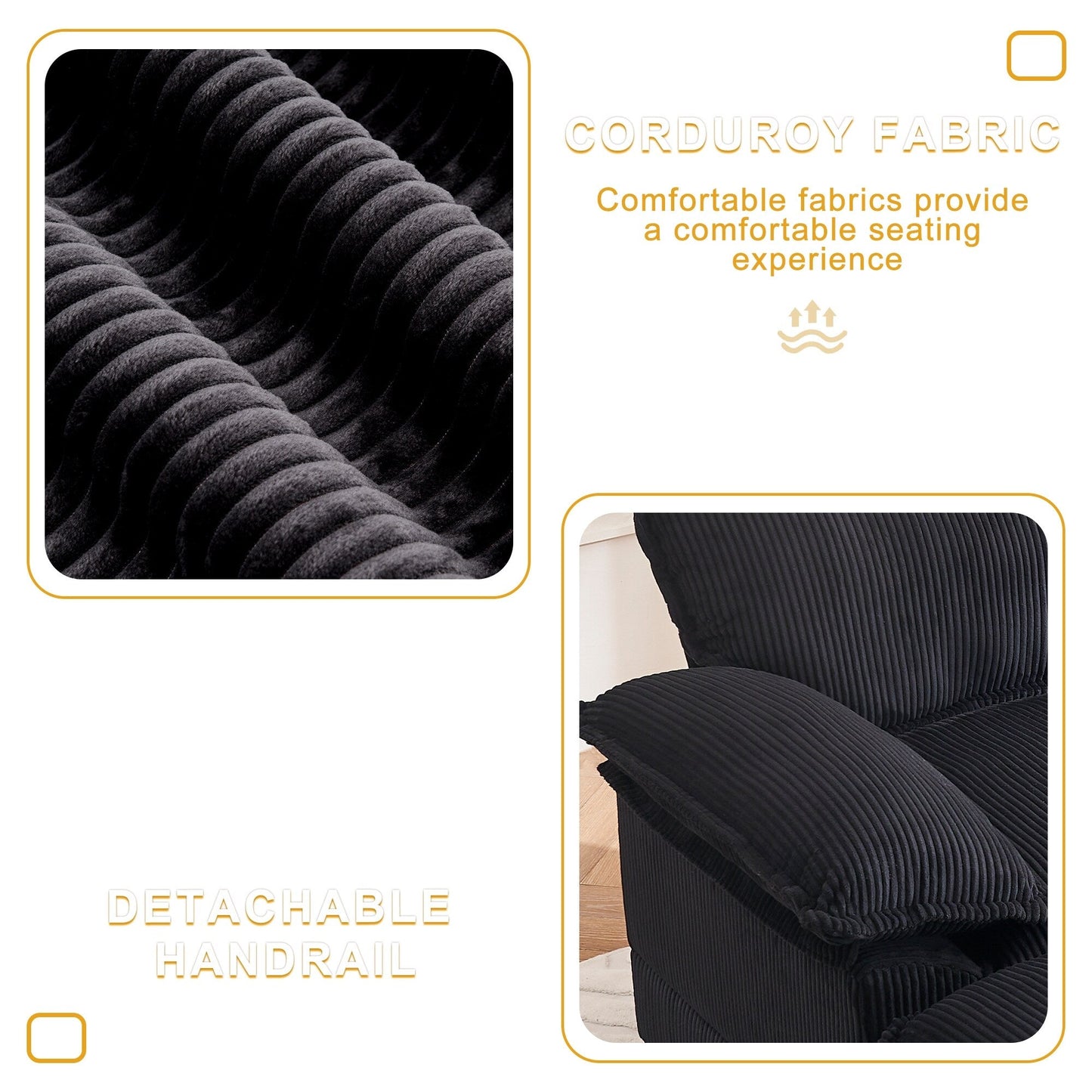 Poltrona oversize da 56,9 W con pouf, poltrona da lettura per camera da letto, divano letto girevole, divano reclinabile singolo moderno oversize