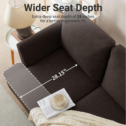 Divano a due posti Mid-Century 56 - Divano imbottito a 2 posti per soggiorno, camera da letto e appartamento, design salvaspazio