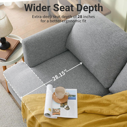 Divano a due posti Mid-Century 56 - Divano imbottito a 2 posti per soggiorno, camera da letto e appartamento, design salvaspazio