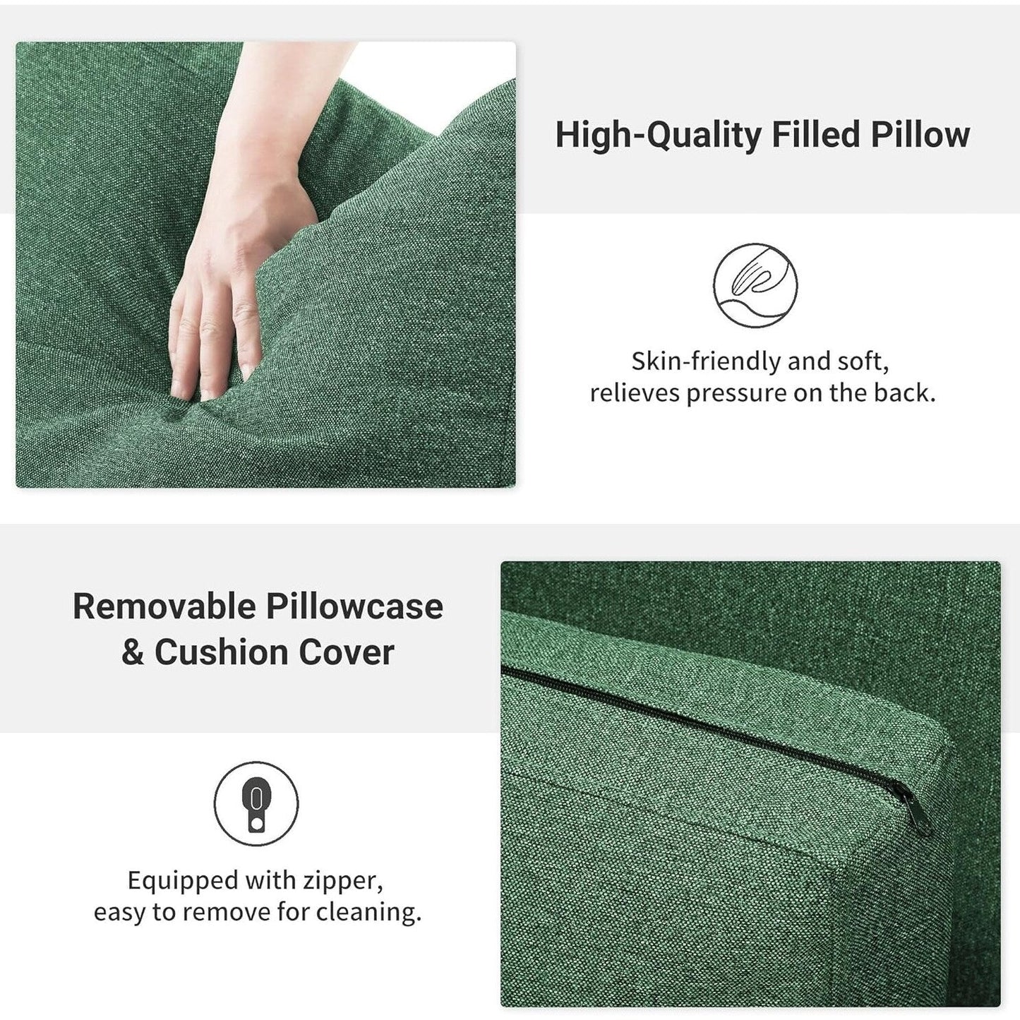 Divano a due posti Mid-Century 56 - Divano imbottito a 2 posti per soggiorno, camera da letto e appartamento, design salvaspazio