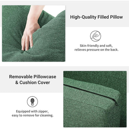 Divano a due posti Mid-Century 56 - Divano imbottito a 2 posti per soggiorno, camera da letto e appartamento, design salvaspazio