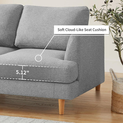 Divano a due posti Mid-Century 56 - Divano imbottito a 2 posti per soggiorno, camera da letto e appartamento, design salvaspazio