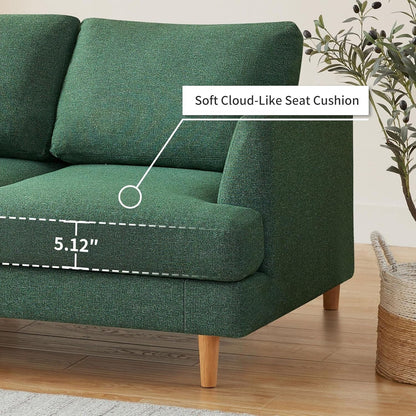 Divano a due posti Mid-Century 56 - Divano imbottito a 2 posti per soggiorno, camera da letto e appartamento, design salvaspazio