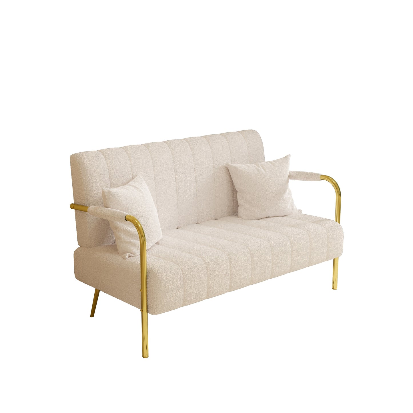 Divano in pile beige Teddy - 29,92 x 59,00 x 31,89