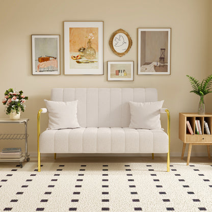 Divano in pile beige Teddy - 29,92 x 59,00 x 31,89