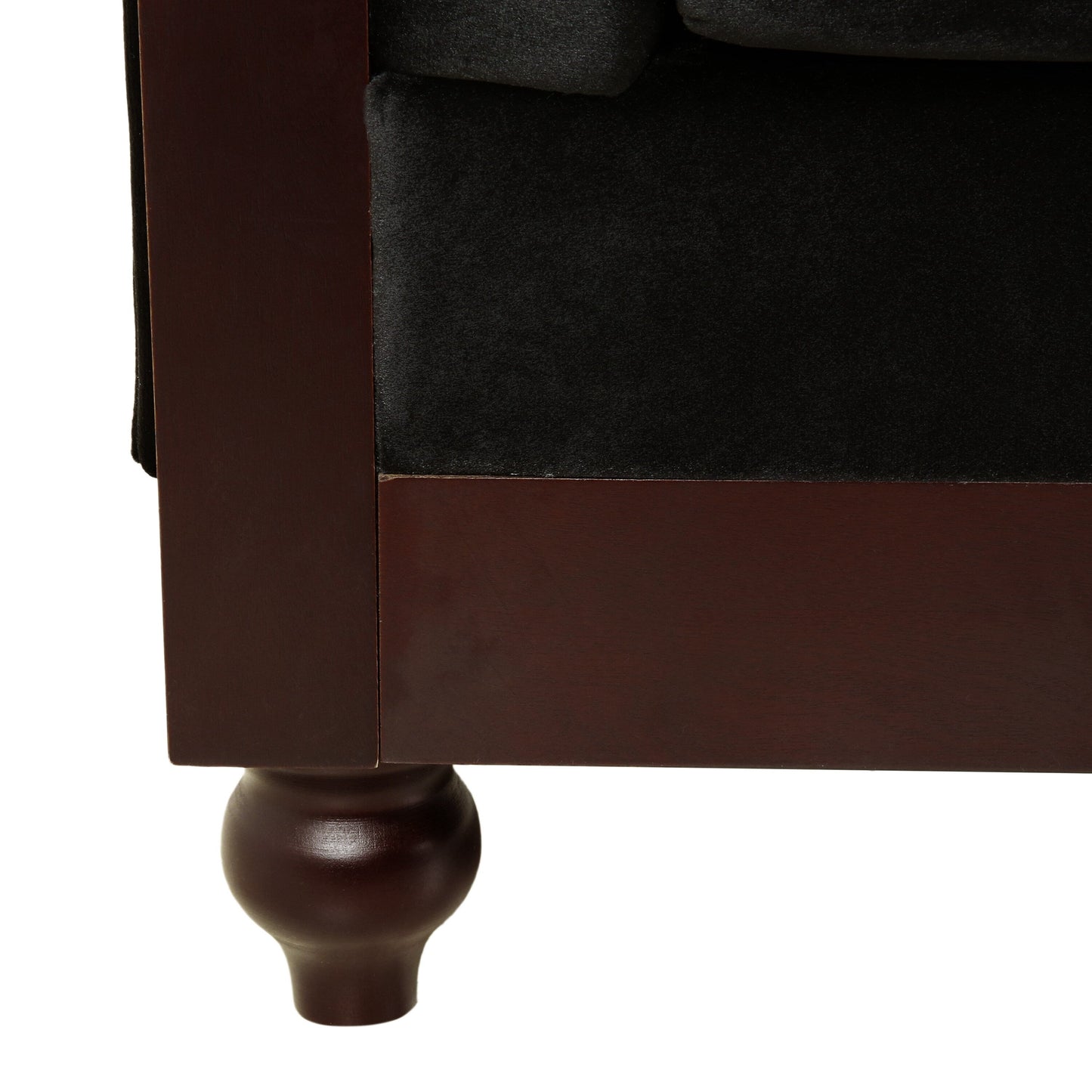 Divano a due posti Chesterfield in velluto da 59,44 pollici con braccioli arrotolati, schienale trapuntato e capacità di 600 libbre