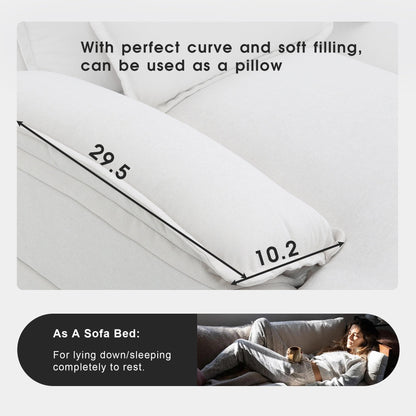 [VIDEO fornito][Nuovo] Divano componibile moderno a forma di U da 109,8*55,9 con cuscini in vita, divano simmetrico imbottito a 6 posti