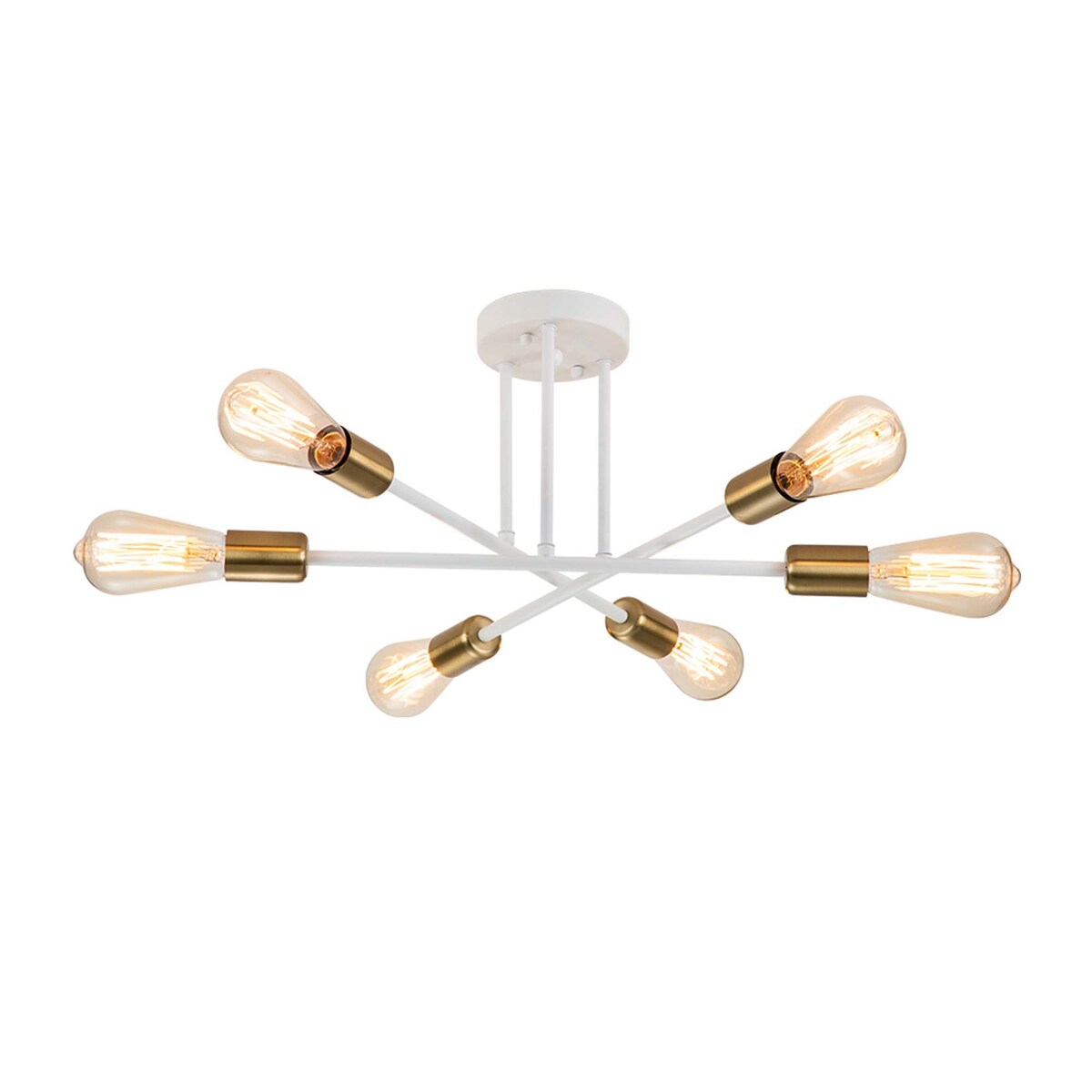 6 - Lampada da soffitto semi-incassata Sputnik in metallo moderno leggero da 23,62''