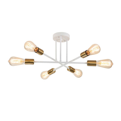 6 - Lampada da soffitto semi-incassata Sputnik in metallo moderno leggero da 23,62''