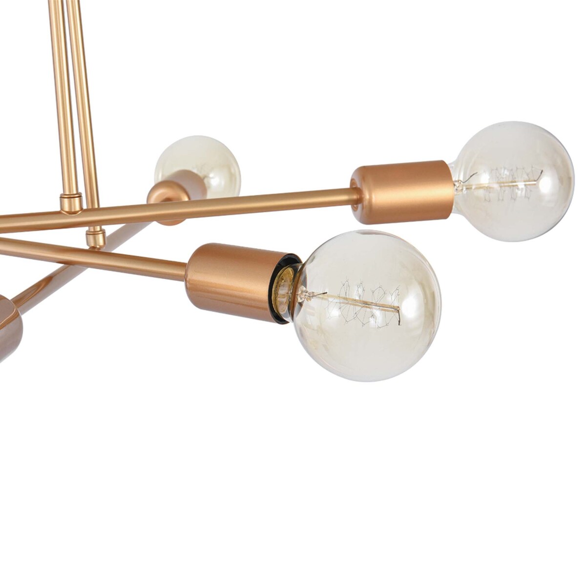 6 - Lampada da soffitto semi-incassata Sputnik in metallo moderno leggero da 23,62''