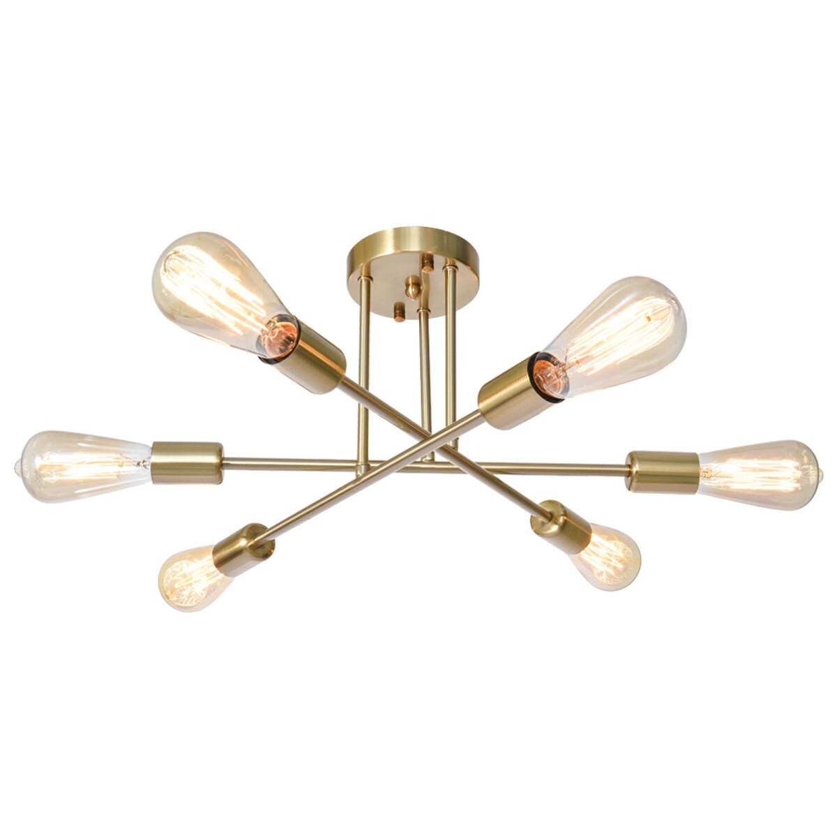6 - Lampada da soffitto semi-incassata Sputnik in metallo moderno leggero da 23,62''
