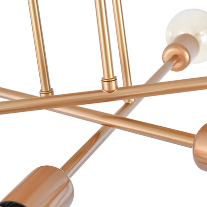 6 - Lampada da soffitto semi-incassata Sputnik in metallo moderno leggero da 23,62''