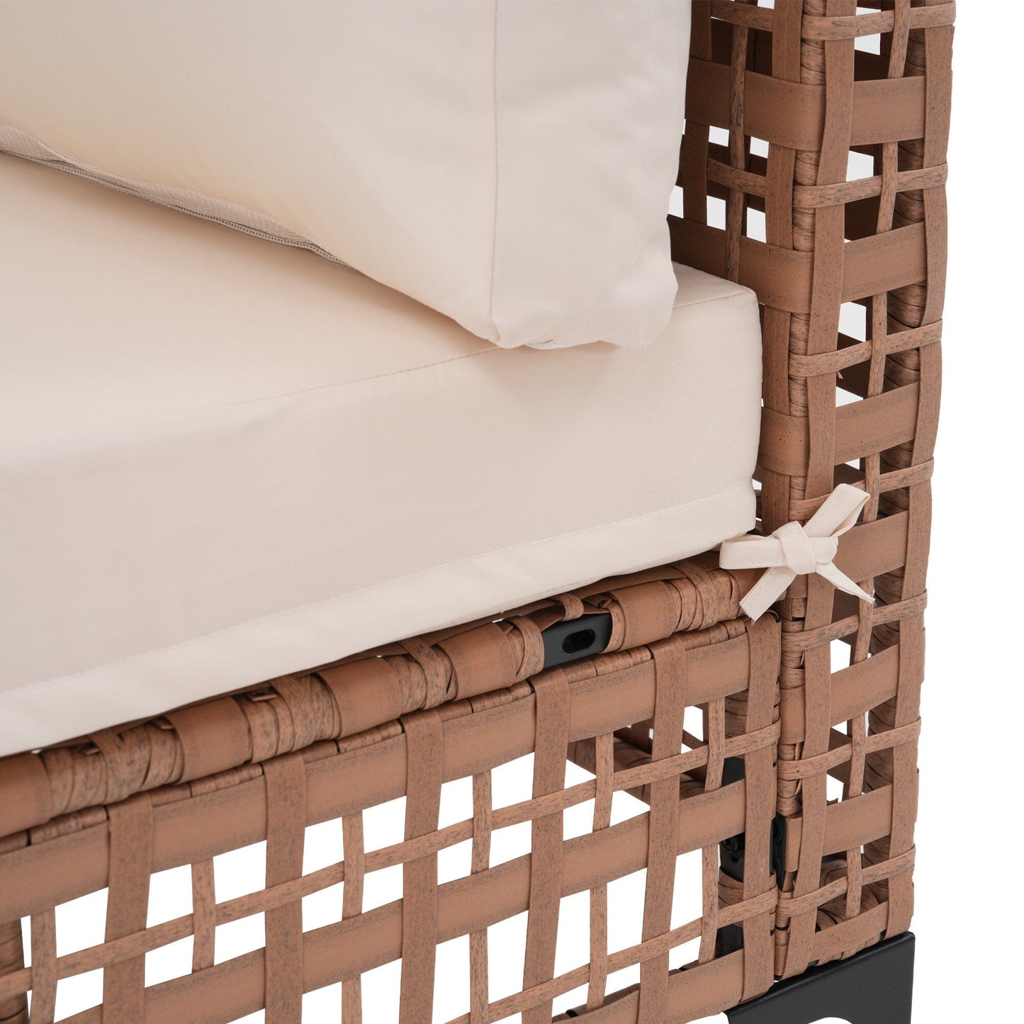 Gruppo di posti a sedere componibili per esterni da 6 persone con braciere