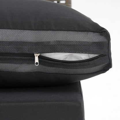 Gruppo di posti a sedere componibili per esterni da 6 persone con braciere