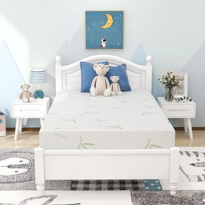 Materasso in memory foam da 10 pollici, sensazione medio-rigida con rivestimento in bambù, certificato CertiPUR-US