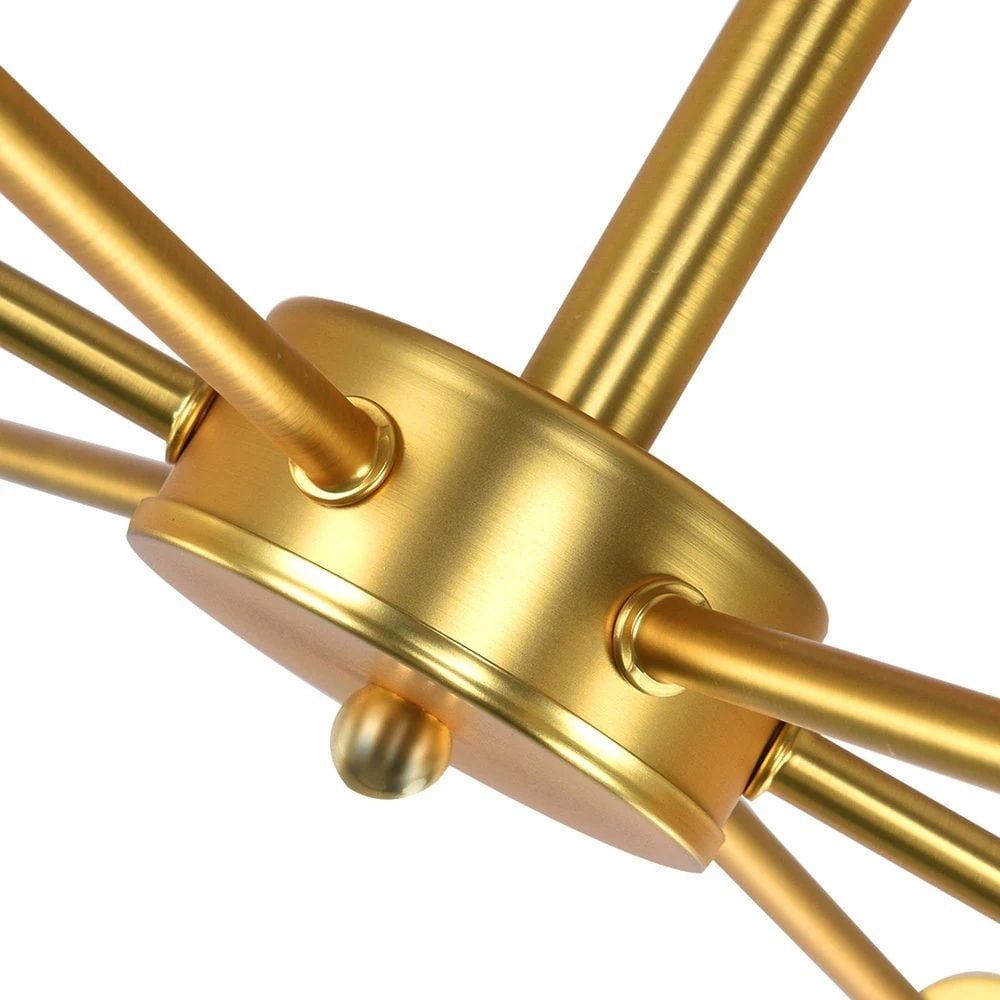 Lampada da soffitto semi-incassata Sputnik Linear Cluster a 6 luci, moderna e dimmerabile, industriale