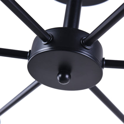 Lampada da soffitto semi-incassata Sputnik Linear Cluster a 6 luci, moderna e dimmerabile, industriale