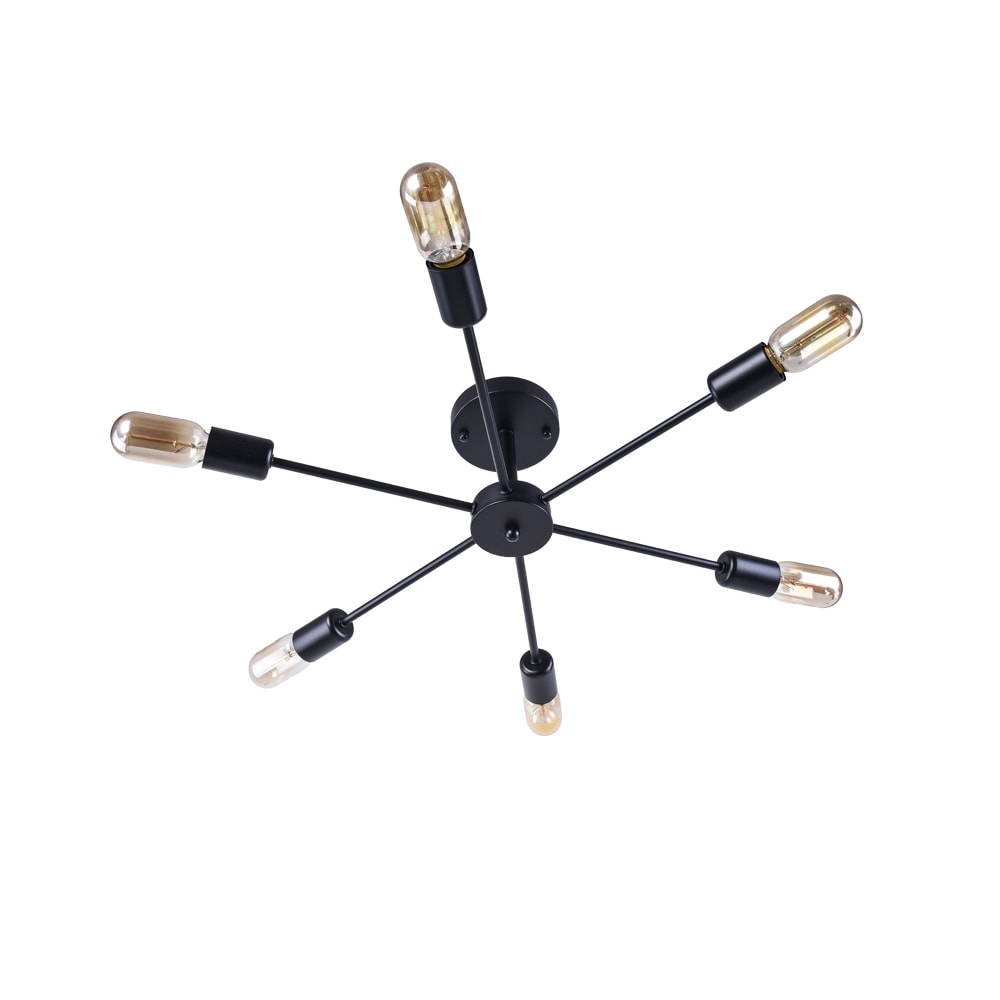 Lampada da soffitto semi-incassata Sputnik Linear Cluster a 6 luci, moderna e dimmerabile, industriale