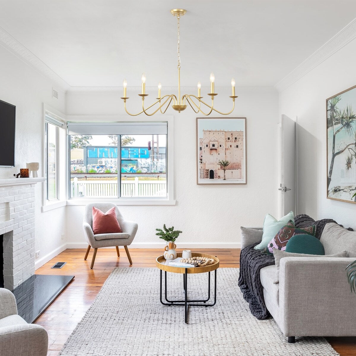 Lampadario rustico a 6 luci con candela, lampadario tradizionale, lampadario in metallo per sala da pranzo, soggiorno, camera da letto, cucina