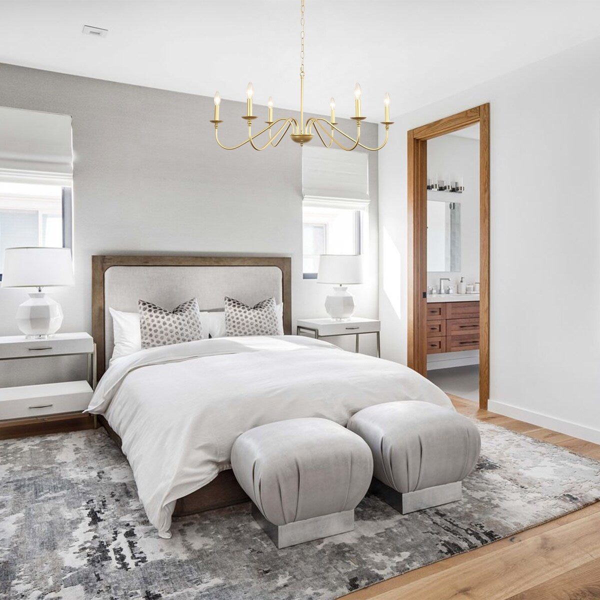 Lampadario rustico a 6 luci con candela, lampadario tradizionale, lampadario in metallo per sala da pranzo, soggiorno, camera da letto, cucina