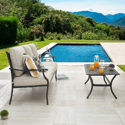 PATIO FESTIVAL Set da conversazione in metallo per esterni da 6 pezzi