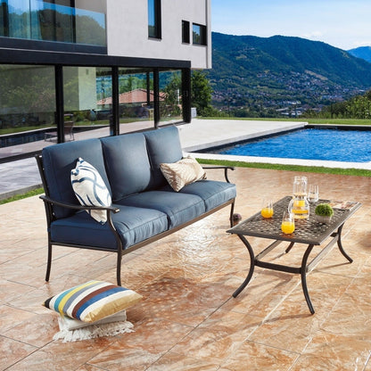 PATIO FESTIVAL Set da conversazione in metallo per esterni da 6 pezzi