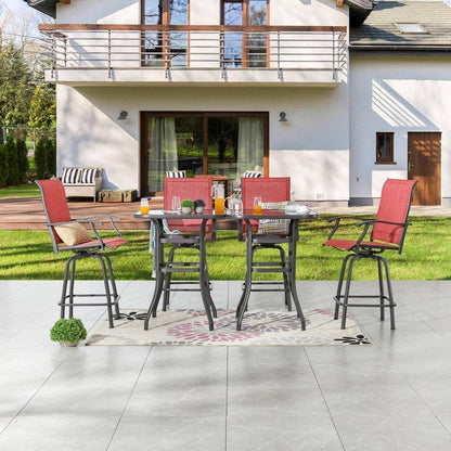 Patio Festival - Set da pranzo bistrot per 4 persone all'aperto con altezza da bar