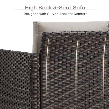 Set di 6 divani da esterno con sedia e pouf