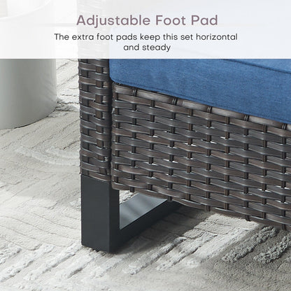 Set di 6 divani da esterno con sedia e pouf