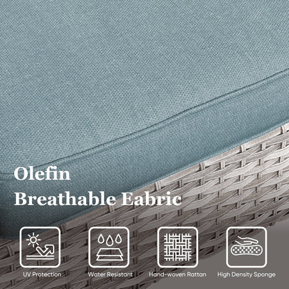 Set di 6 divani da esterno con sedia e pouf