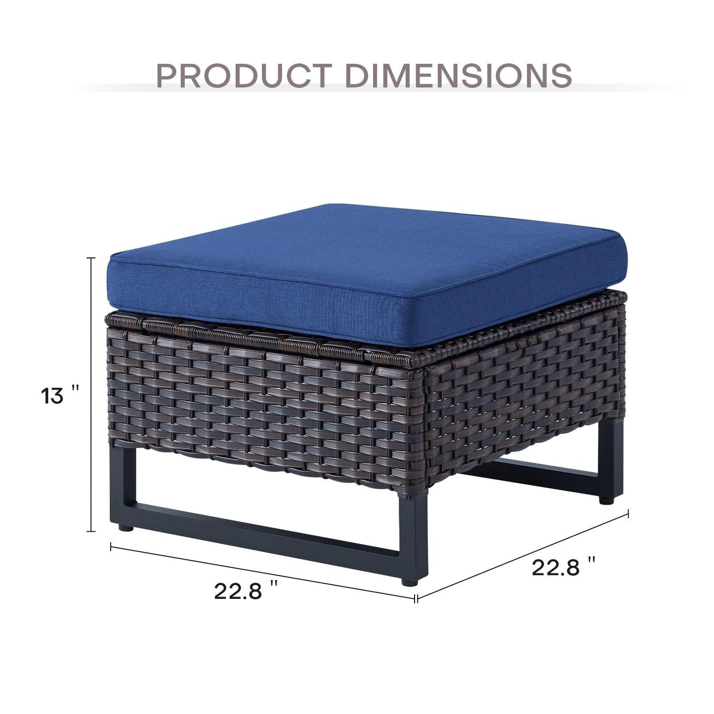 Set di 6 divani da esterno con sedia e pouf