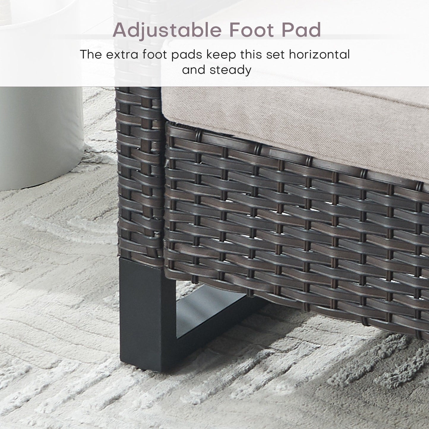 Set di 6 divani da esterno con sedia e pouf