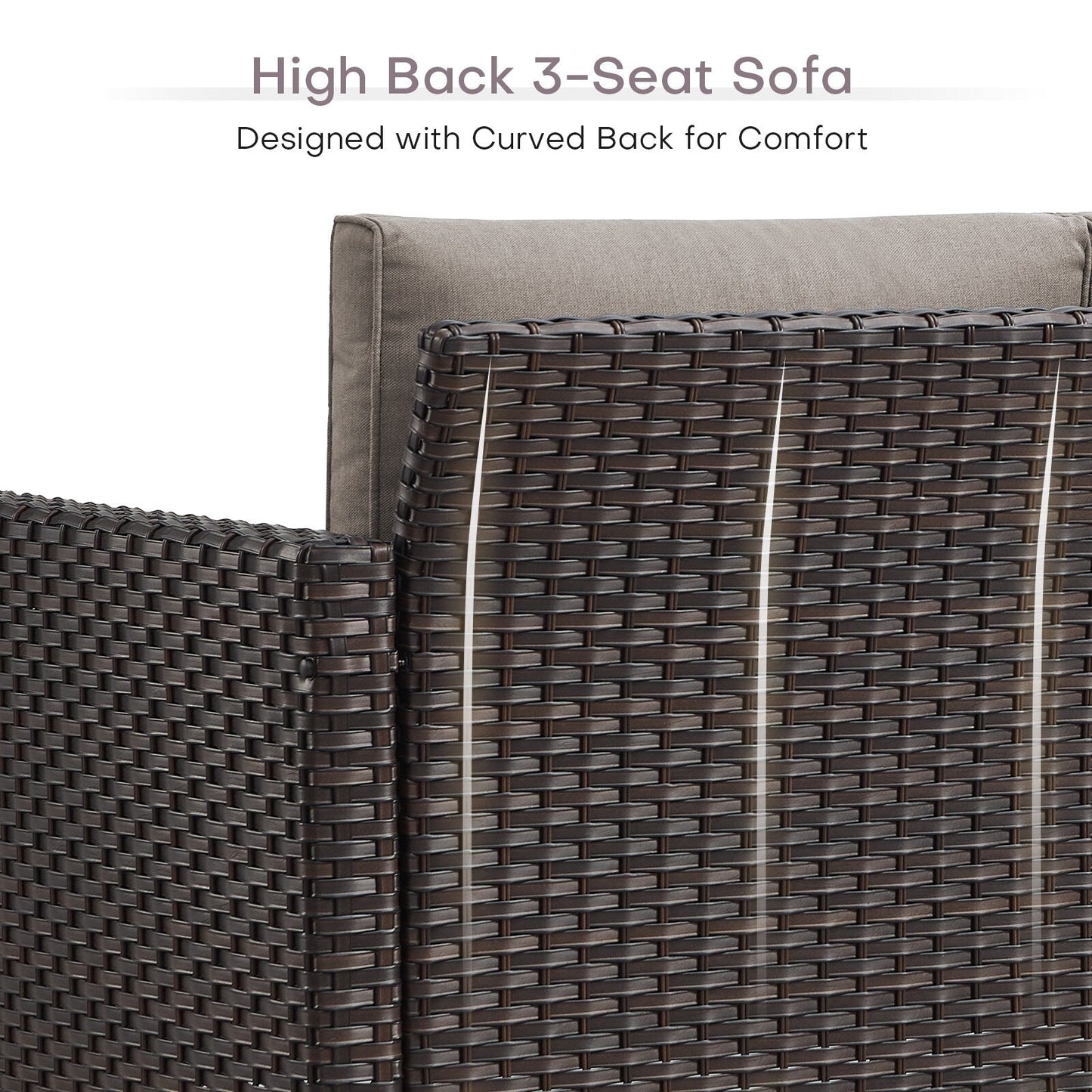 Set di 6 divani da esterno con sedia e pouf