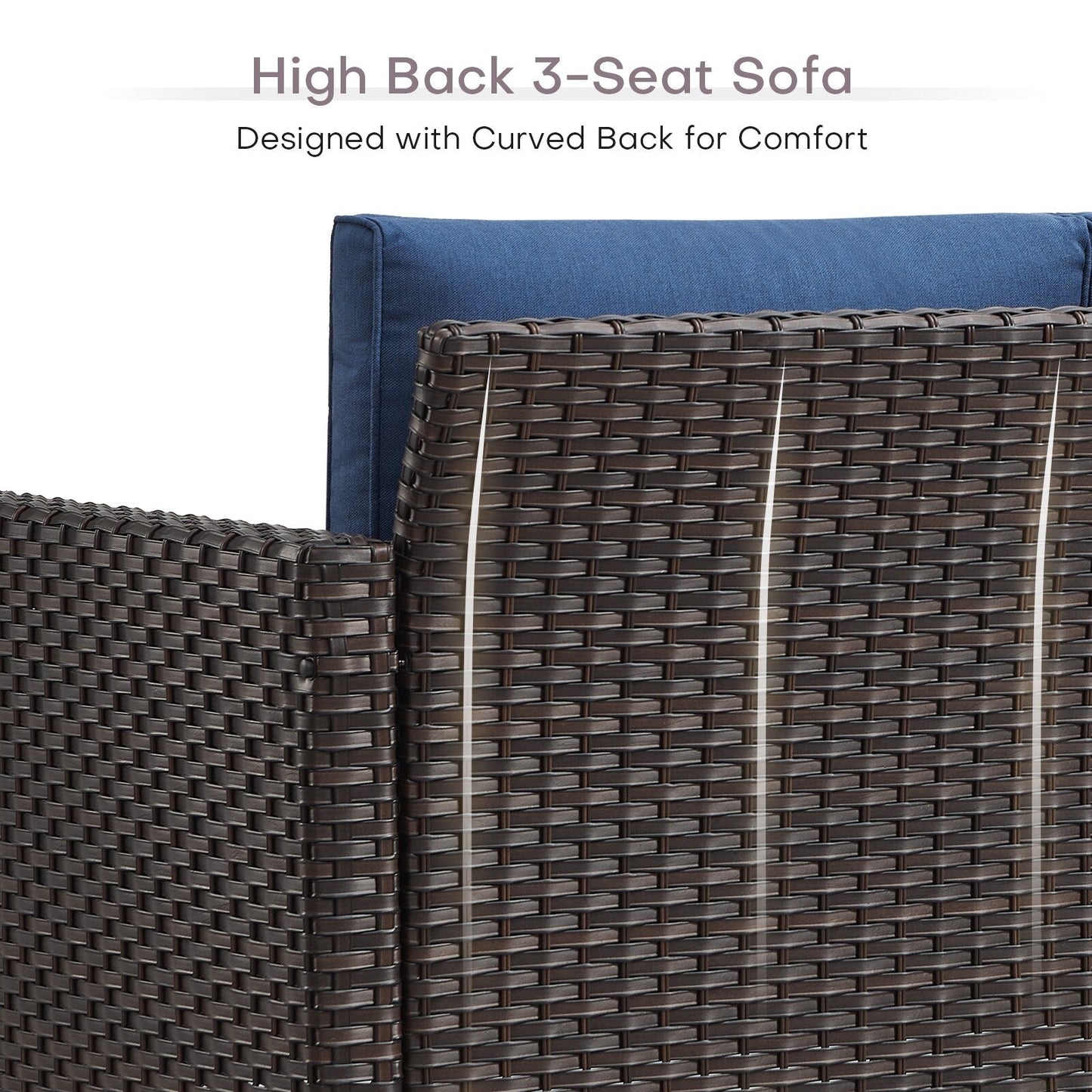 Set di 6 divani da esterno con sedia e pouf