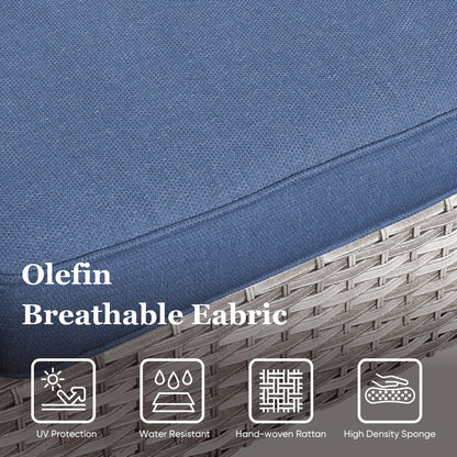 Set di 6 divani da esterno con sedia e pouf