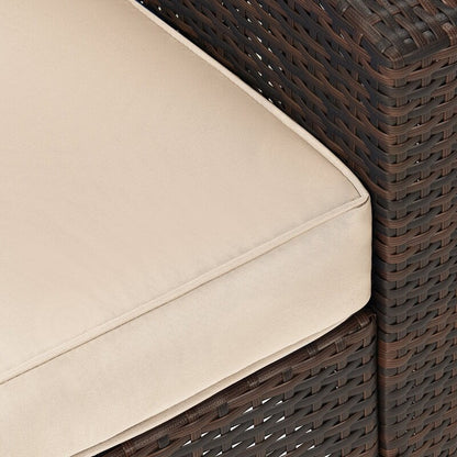 Set da conversazione in vimini per esterni da 6 pezzi