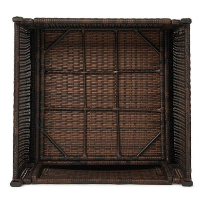 Set da conversazione in vimini per esterni da 6 pezzi