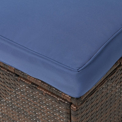 Set da conversazione in vimini per esterni da 6 pezzi