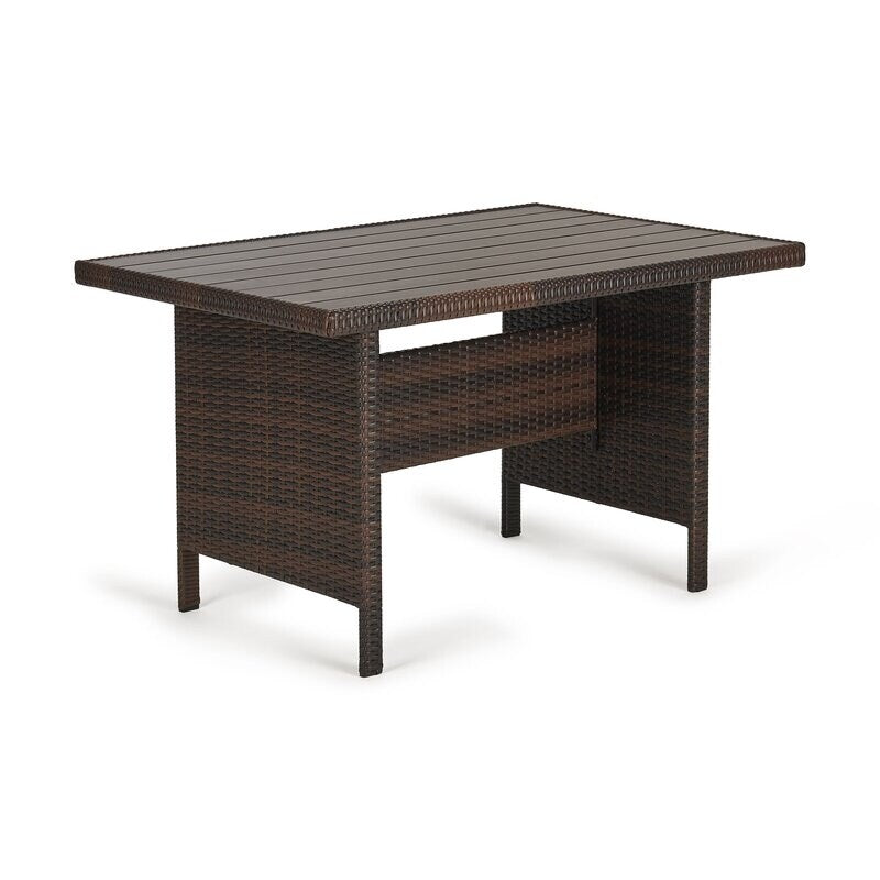 Set da conversazione in vimini per esterni da 6 pezzi