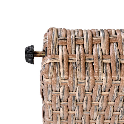 Set di divani da giardino in rattan PE da 6 pezzi con contenitore e sedili regolabili