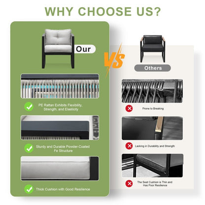 Set di divani componibili da conversazione moderni per esterni FINCATI da 6 pezzi