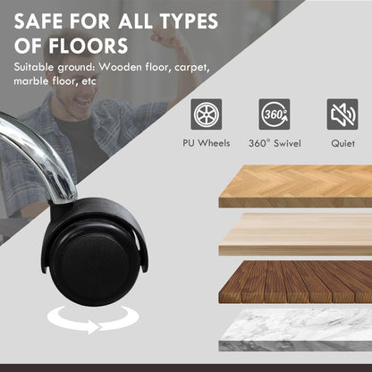 Sedia da ufficio reclinabile con massaggio vibrante a 6 punti, rivestimento in similpelle, sedia per computer, riscaldamento lombare e poggiapiedi