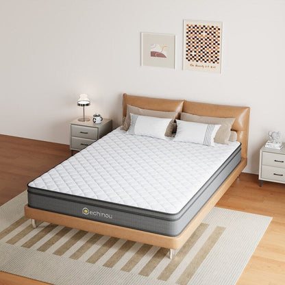 Materasso ibrido da 6 pollici Queen Size in una scatola con memory foam in gel, supporto medio-rigido, sollievo dalla pressione, isolamento del movimento