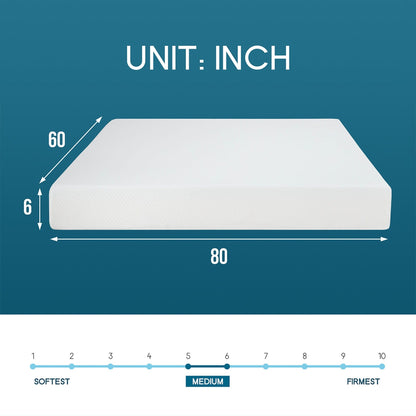 Materasso in memory foam con infusione di gel da 6 pollici