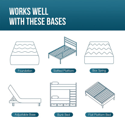 Materasso in memory foam con infusione di gel da 6 pollici