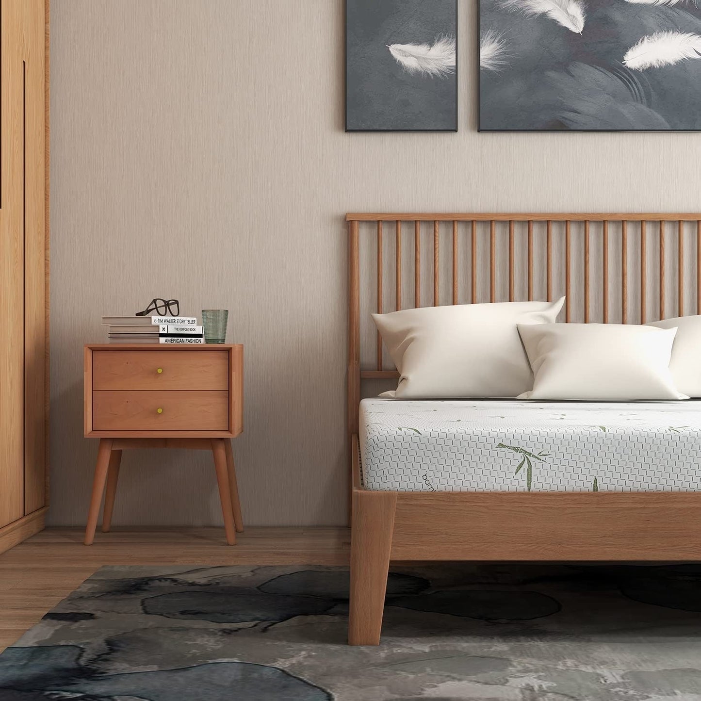 Materassi in memory foam con gel rinfrescante da 6 pollici per letto singolo per bambini, letto a castello individuale, realizzati negli Stati Uniti