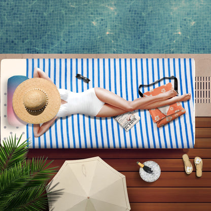 Confezione da 6 asciugamani da spiaggia a righe Cabana