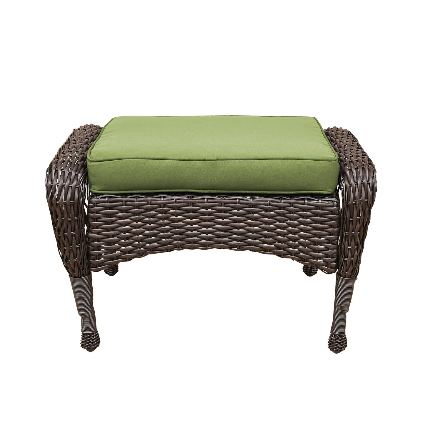 Set da conversazione con mobili da giardino in vimini e resina da 6 pezzi con schienale alto