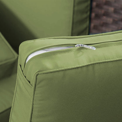 Set da conversazione con mobili da giardino in vimini e resina da 6 pezzi con schienale alto