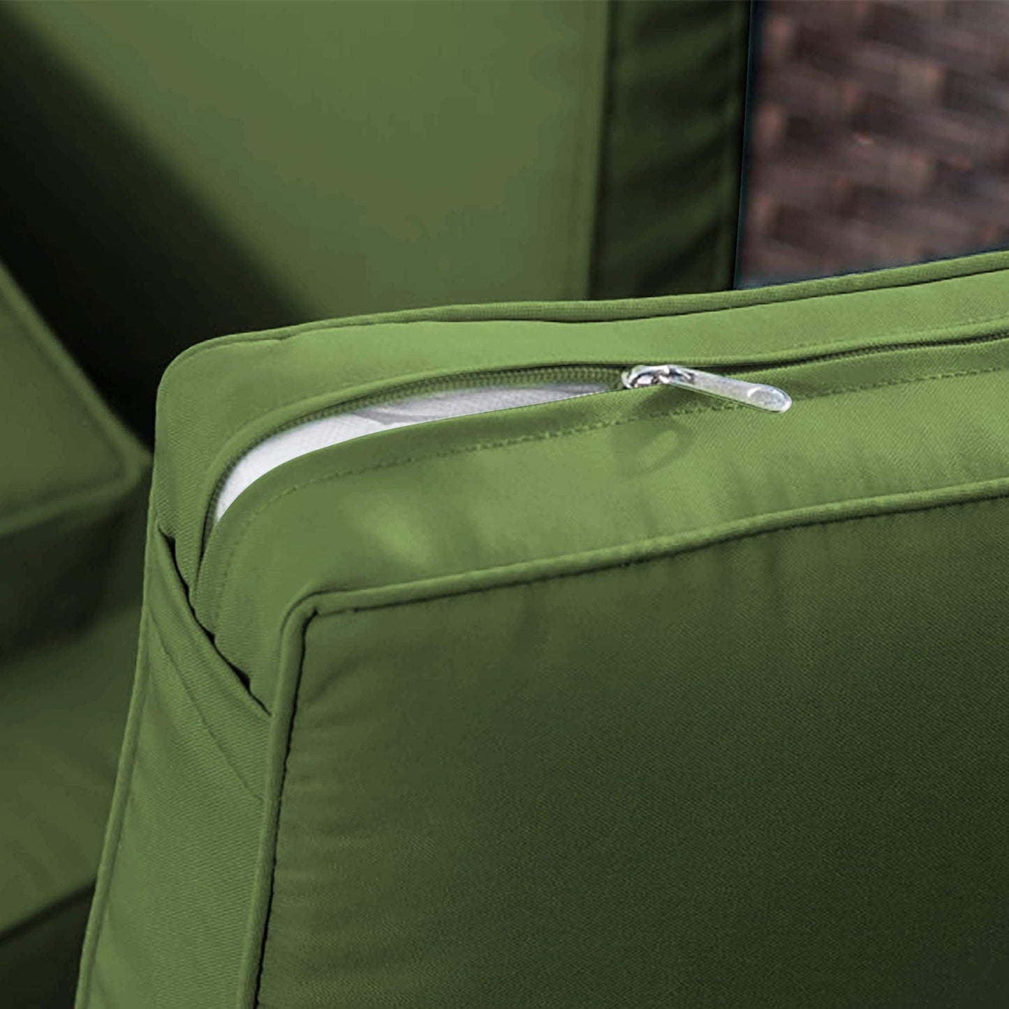 Set da conversazione con mobili da giardino in vimini e resina da 6 pezzi con schienale alto